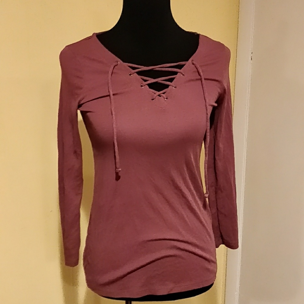 Lace up shirt